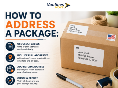 Proper way to address a package for shipping.